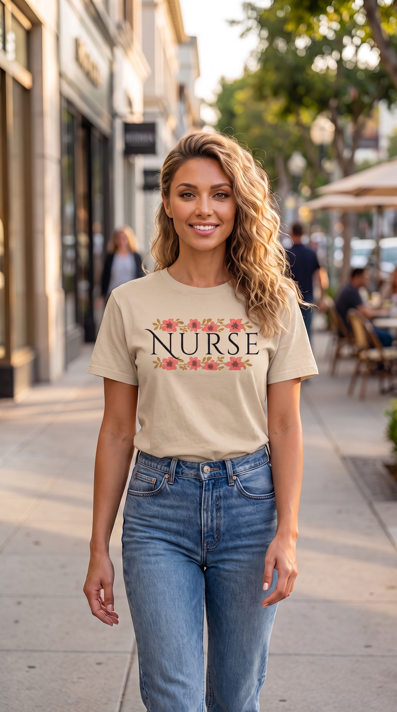 Floral Nurse T-Shirt
